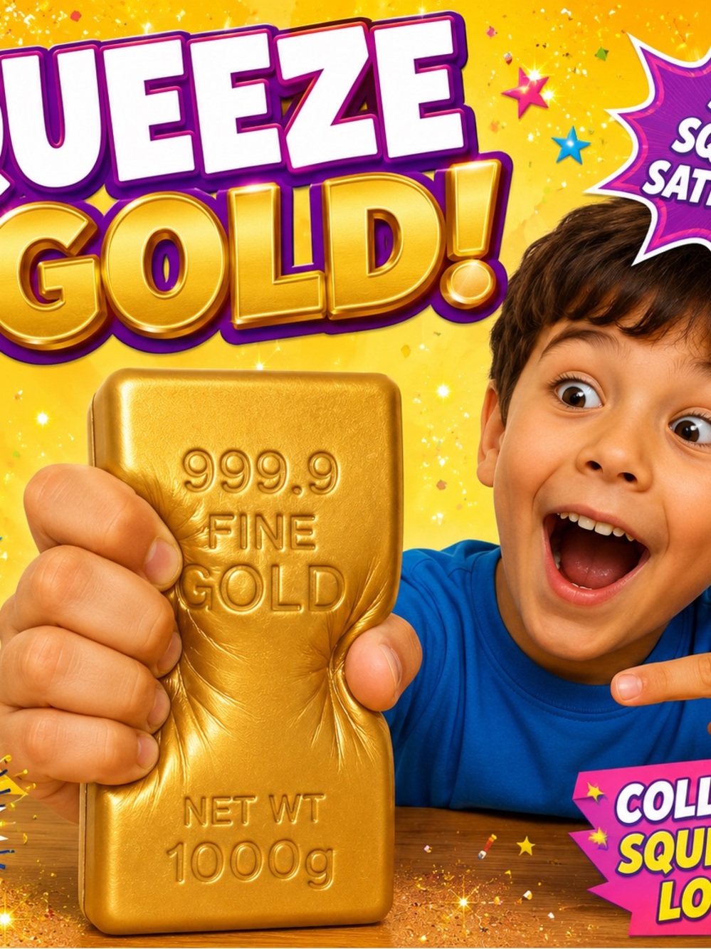 Squeeze Gold! Gold Bar Stress Toy – Fun Party Favor